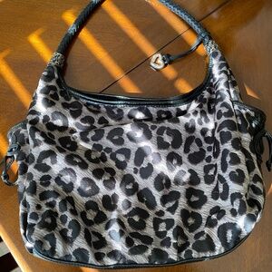 BRIGHTON 2009 Leopard Hobo Bag 15x10